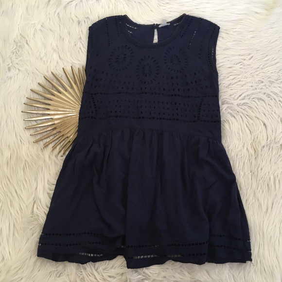🔹SOLD🔹Ecote Urban Outfitters Blue Eyelet Dress - Picture 3 of 8